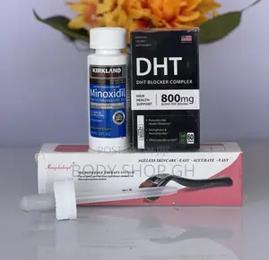 Bald Hair Regrowth Pack - Kirkland Minoxidil + Derma Roller