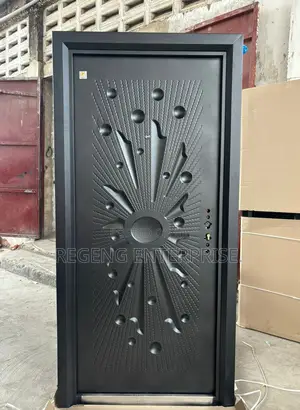 Dooco Black Single Security Door 12 Locks.