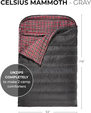 TETON Mammoth, 20 Degree and 0 Degree Sleeping Bags, Double
