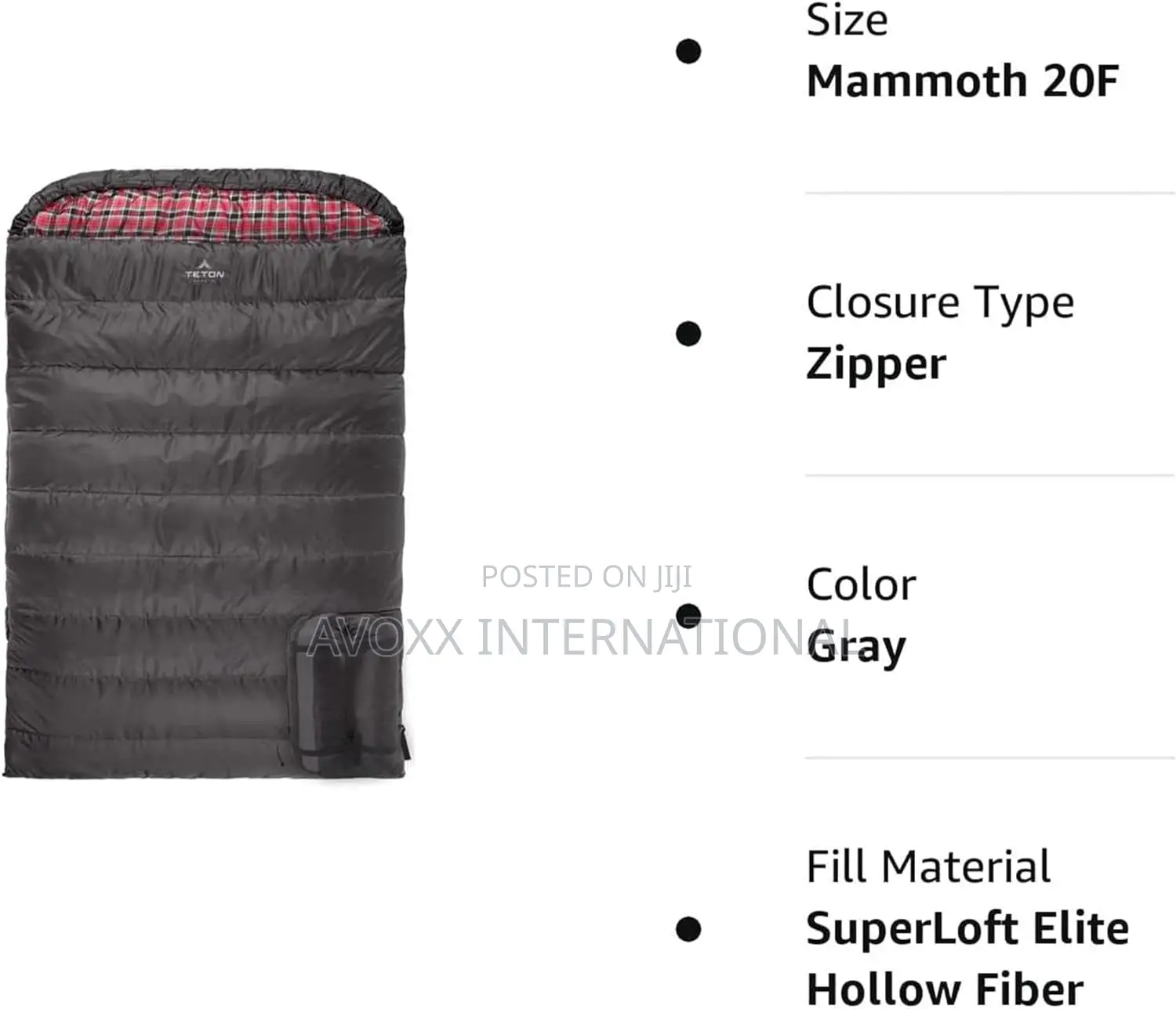 TETON Mammoth, 20 Degree and 0 Degree Sleeping Bags, Double