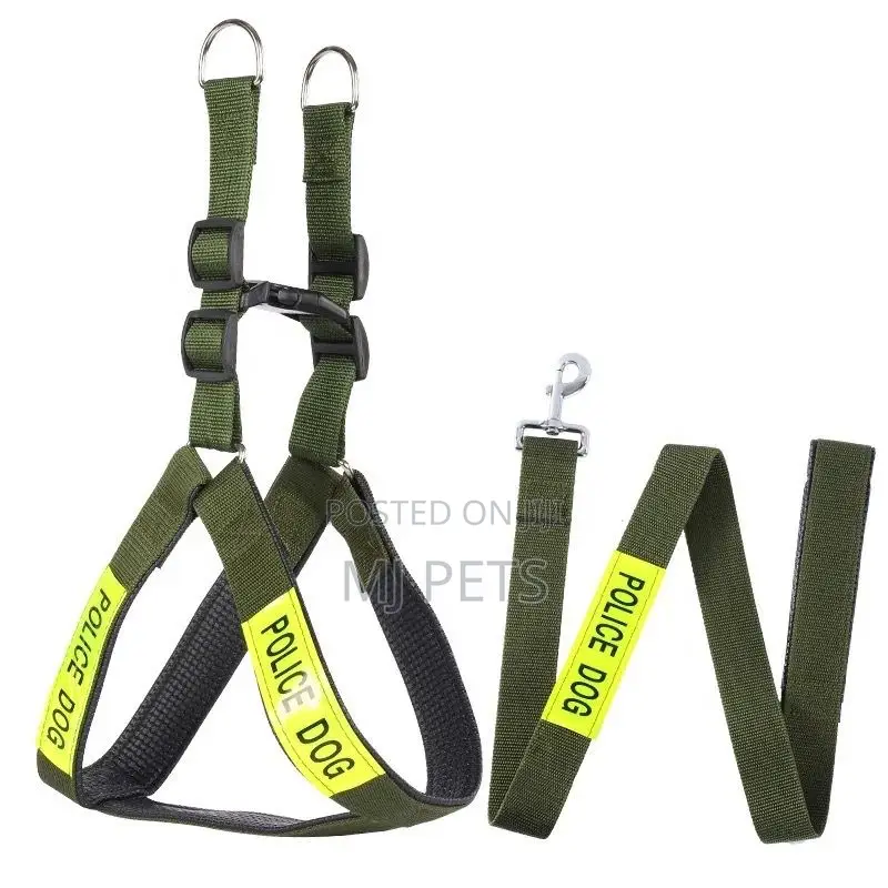 Police Dog Leash Harness