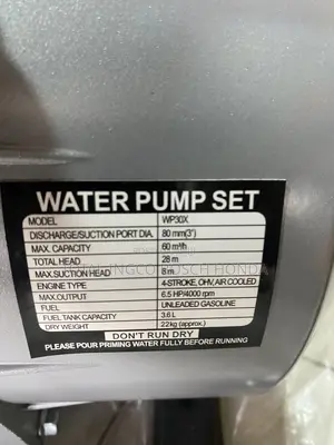 Water Pump Honda Water Pump + (6.5hp) + 4stroke Engine
