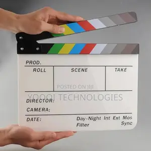 Acrylic Professional Clapperboard for Movie Action Scene