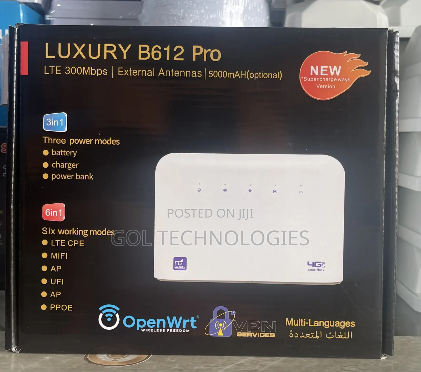 4G Router Luxury B612 Pro 4G LTE Smartbox 5000mah Battery