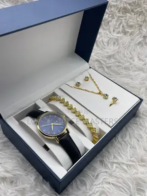 Original Leather Watch With Ladies Jewellery Complete