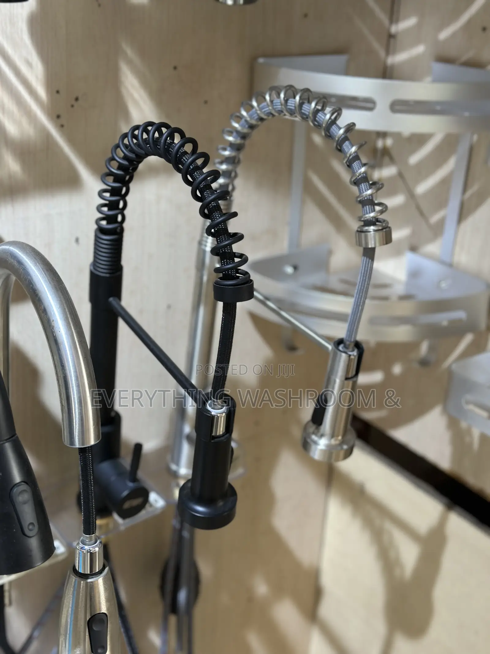 Black Spring Tap_swivel Sink Mixer_black Pullout_spring Tap