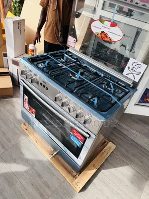 Freestanding Gas Cooker Oven Rotisserie Inox 5burner