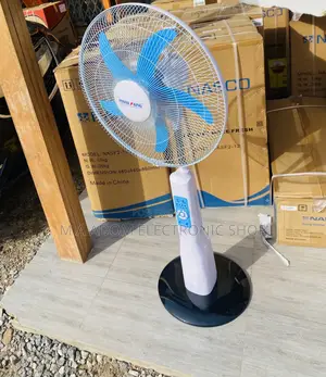 Energy Saving Power King Rechargeable Electric Standing Fan.
