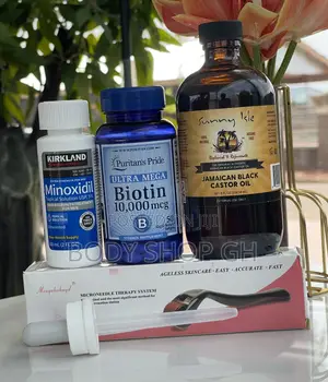 Castor Oil + Kirkland + Biotin + Roller Hair Regrowth Pack