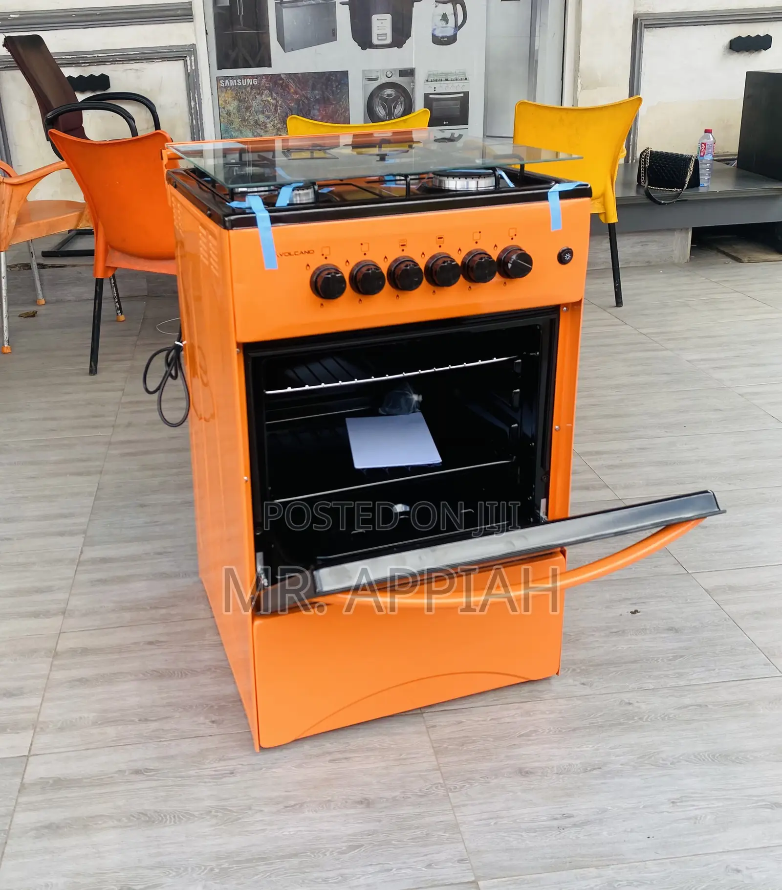 Lovely Design Volcano Oven and Grill 4 Gas Burner(Orange).