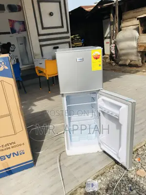 Elegant Gray Nasco Nas2-13fl Double Door Electric Fridge.