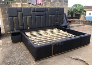 King Size Bed Frame With Two Sides Drawer
