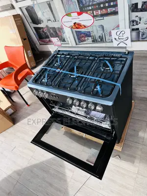 Text Us for Your Black Ferre Gas Cooker Oven 5burner 60/90