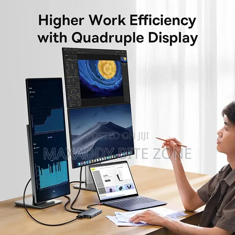 Baseus Usb Type C To Hdmi-compatible Hub Adapter 13-in-1