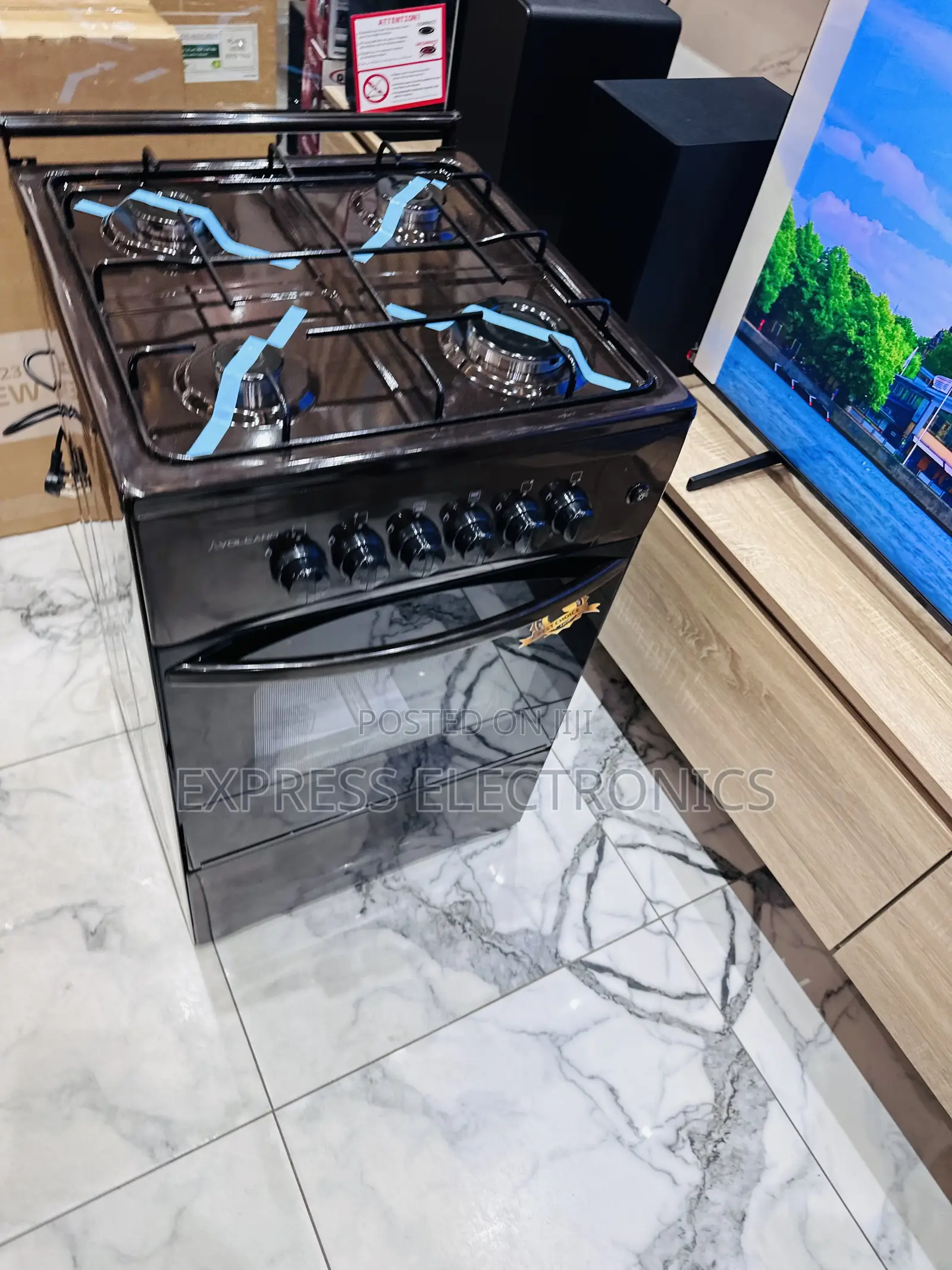 Brown Gas Cooker Oven Grill Volcano 4burner Brown