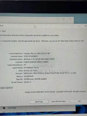 New Laptop HP EliteBook 745 G6 8GB AMD Ryzen 5 SSD 256GB