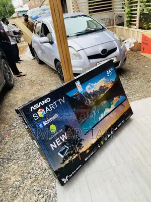 Sleek Asano 55 Inch Full HD Satellit Smart Led Tv(Black).