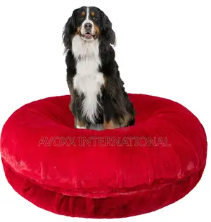 Bessie Barnie Signature Red Luxury Pet/Dog Bed Large 42"