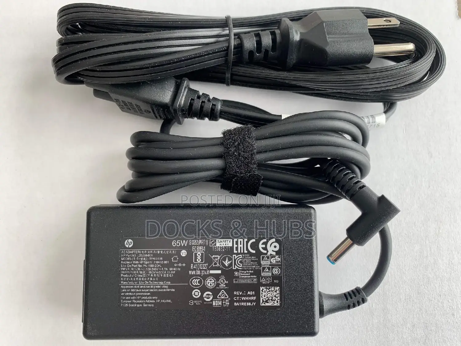 Genuine HP Blue Pin Power Adapter - 65watts