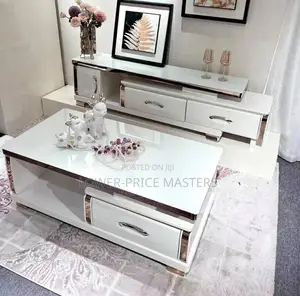 Modern Tv Stand And Luxurious Center Table Set