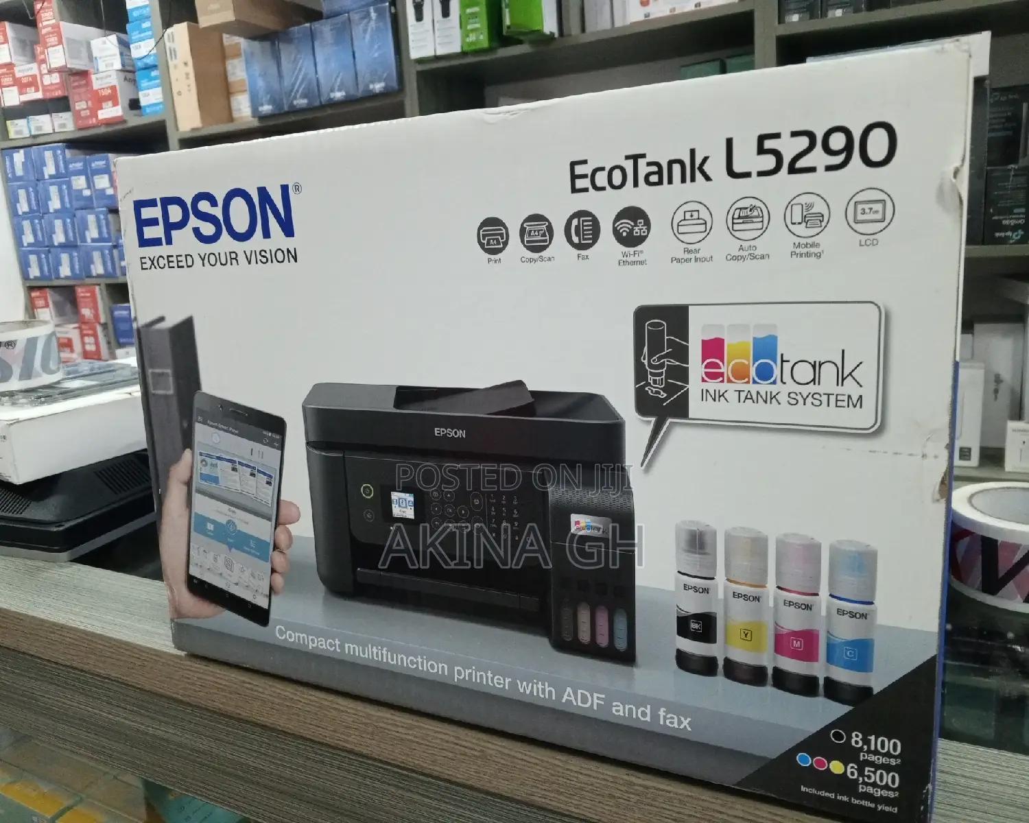 Epson L5290 Multifunction Color Ecotank Printer With ADF