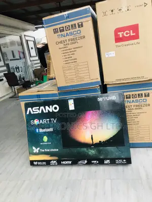 50 Inches Glossy Led Electric Black Smart Asano Tv