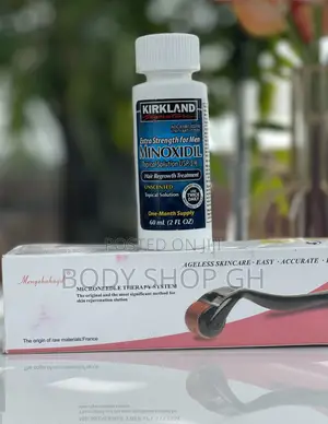 Derma Roller + Kirkland Minoxidil Hairline Regrowth Package