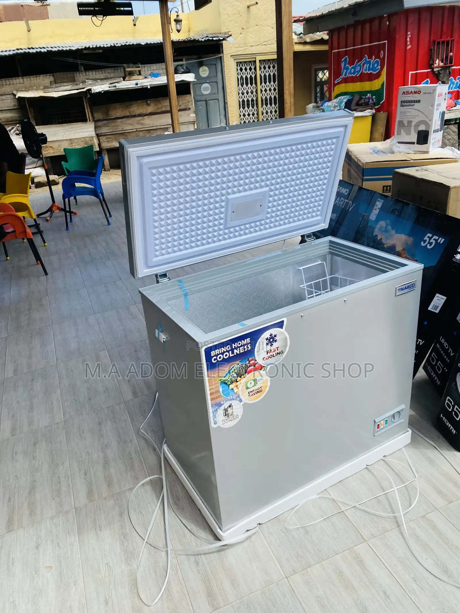 Elegant Nasco Nas 250 Single Door Chest Freezer(Gray).