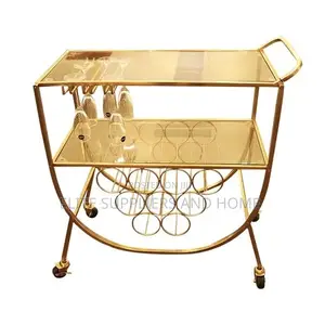 Trolley Bar With Glass Top