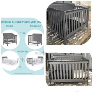 Dream on Me Alice 3-in-1 Full Panel Convertible Mini Crib,