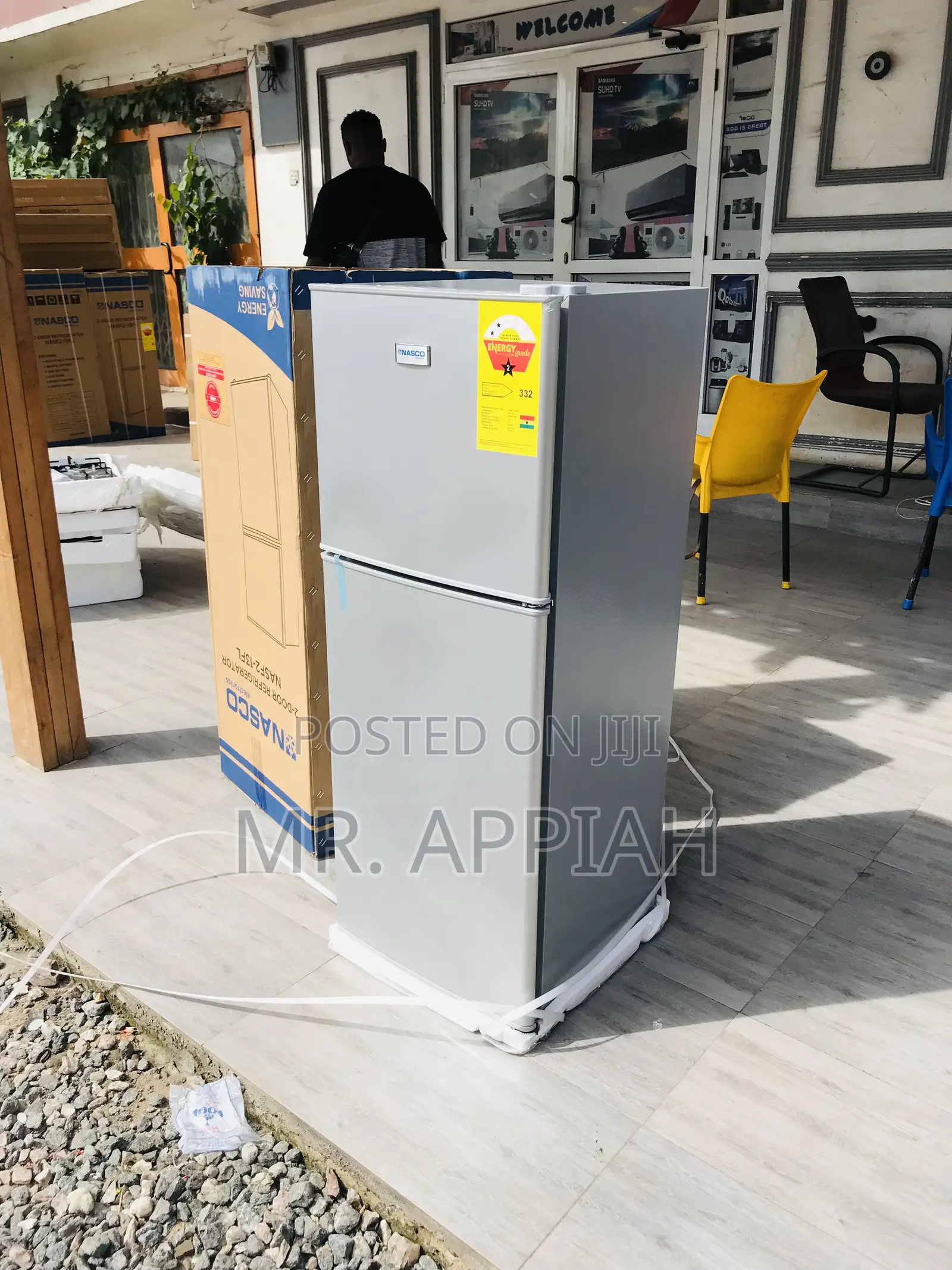 Double Door Nasco Nas D2-13fl Electric Refrigerator(Gray).