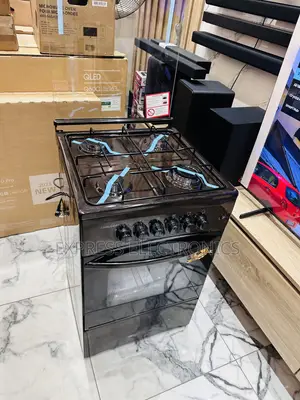 Black Anti Rust Volcano 50/50 4burner Gas Stove Oven