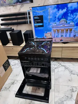 Black Gas Cooker Stove 50/50 4burner Grill Volcano