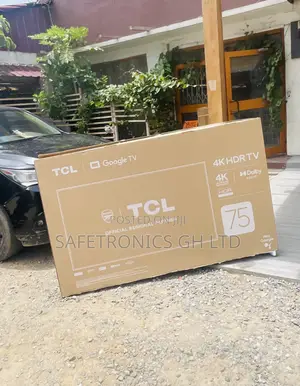 Glossy Led Electric Black TCL 75 Inch Smart P635 Tv