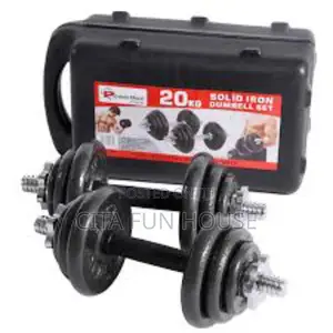 20kg Dumbells Set Weight Solid Iron Plates/ Barbell