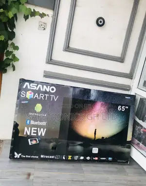 Black Glossy Asano Smart Electric Led 65 Inches Tv