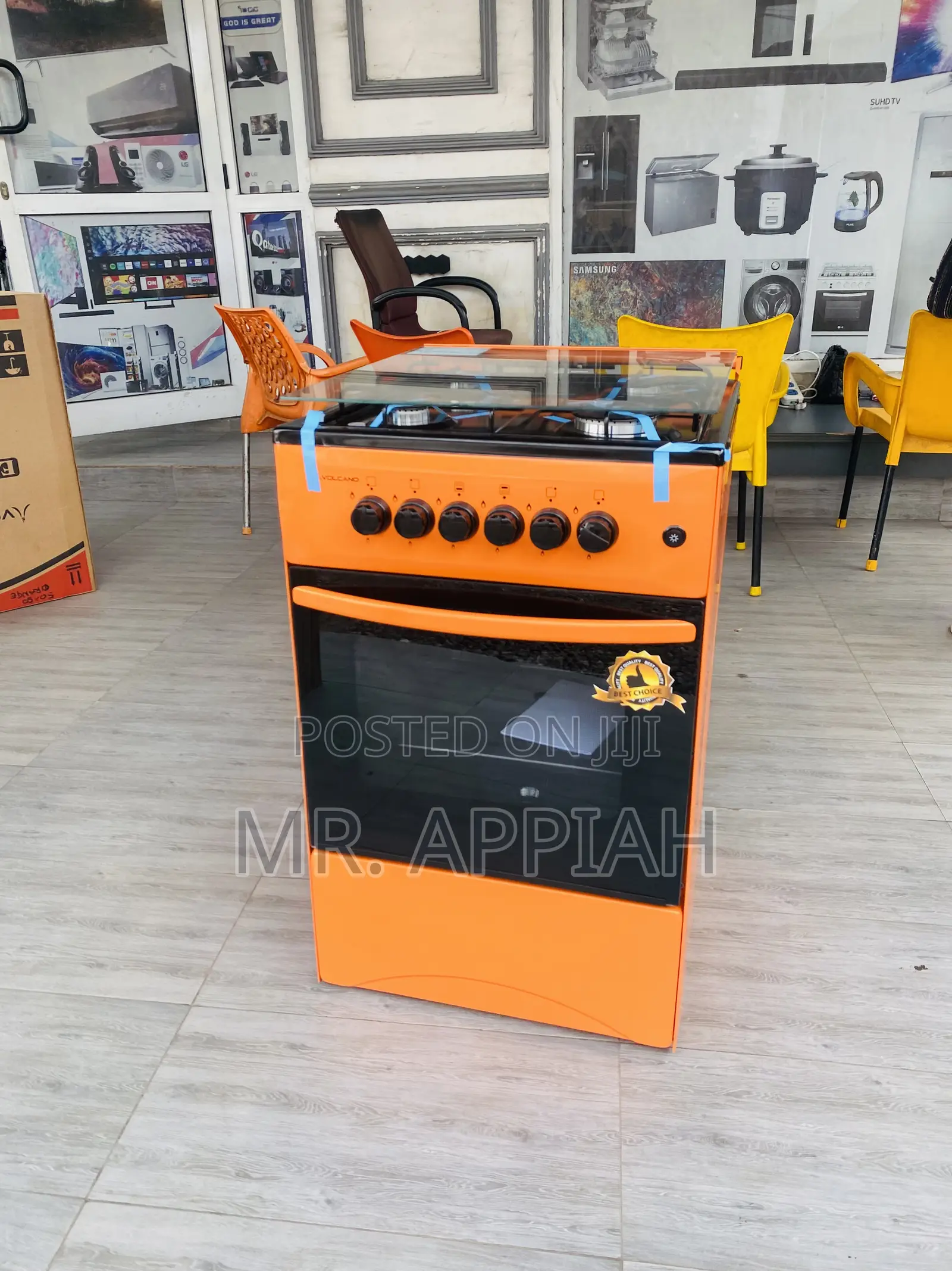 Buy Durable Oven and Grill Volcano 4 Gas Burner(Orange)