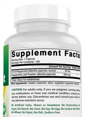 Best Naturals Peppermint Oil Bowel Soothing,250 Mg,120 Caps
