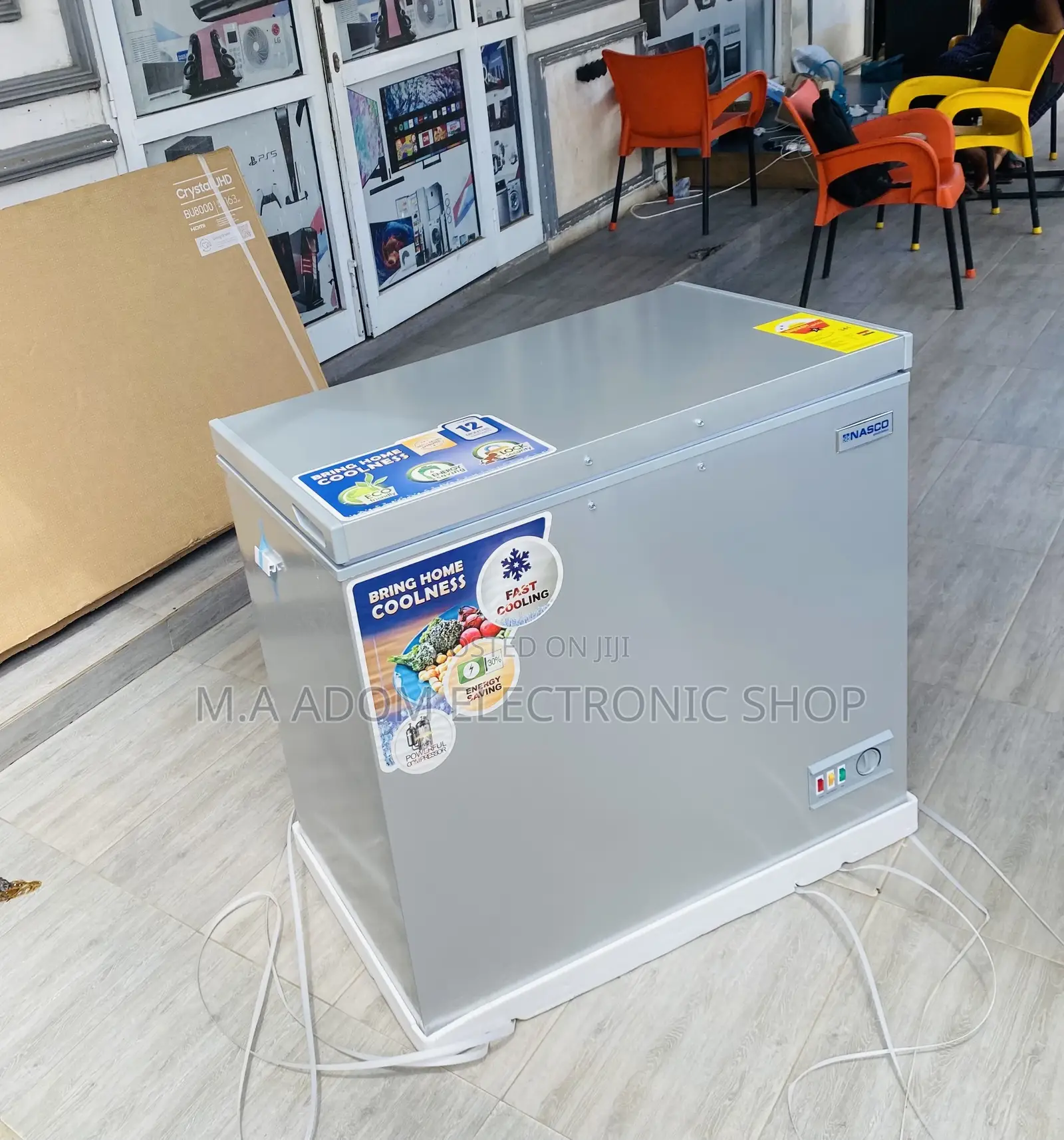 Well Design Nasco 1 Door Electric Chest Freezer(Gray).