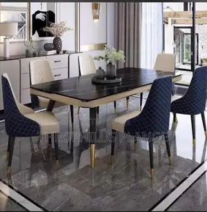 Modern Dining Table Set , Unique Design Comfortable Chairs