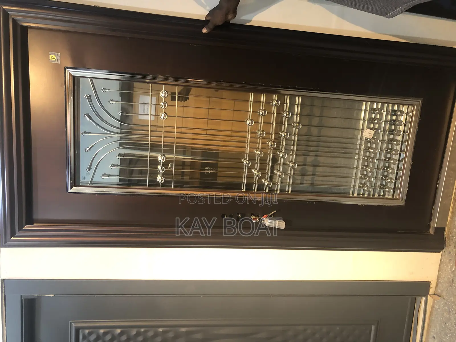 A Security Door With a Tempered Glass
