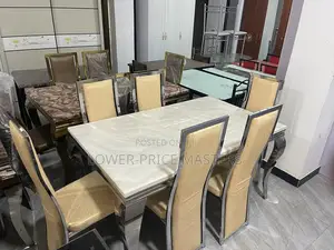 Modern 6 Chairs Marble Dining Table Set