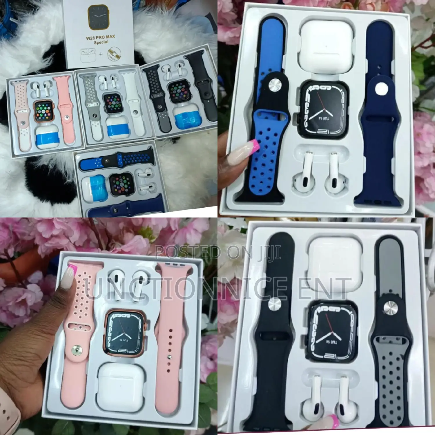 Durable Full Set T55 Pro Max Smart Watch Blue and White