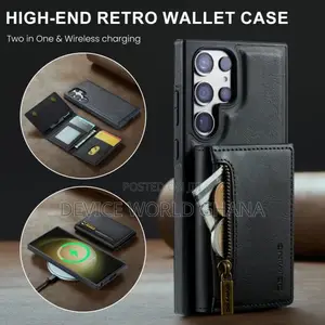 Dgming Leather Wallet Back Case for Samsung S24ultra S24+ S2