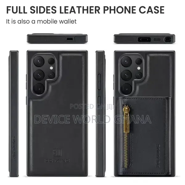 Dgming Leather Wallet Back Case for Samsung S24ultra S24+ S2