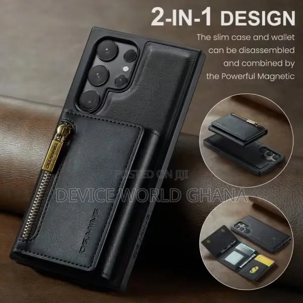 Dgming Leather Wallet Back Case for Samsung S24ultra S24+ S2
