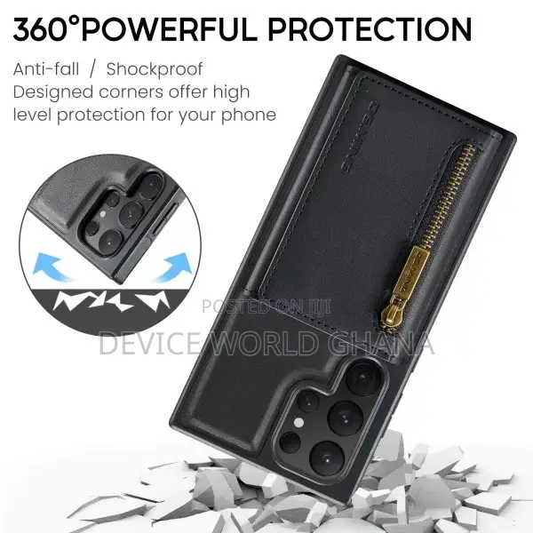 Dgming Leather Wallet Back Case for Samsung S24ultra S24+ S2