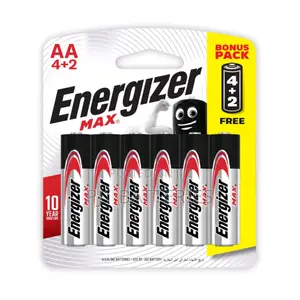 Energizer Max Aa X 6 (4+2 Free) 1.5vaalr6