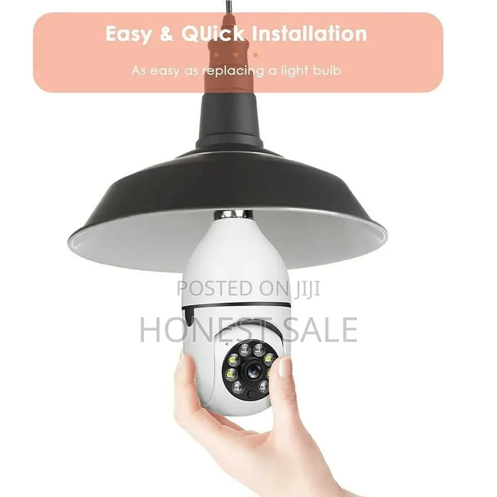 360° Light Bulb Camera Night Smart Home Wireless Security