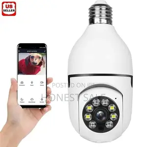360° Light Bulb Camera Night Smart Home Wireless Security